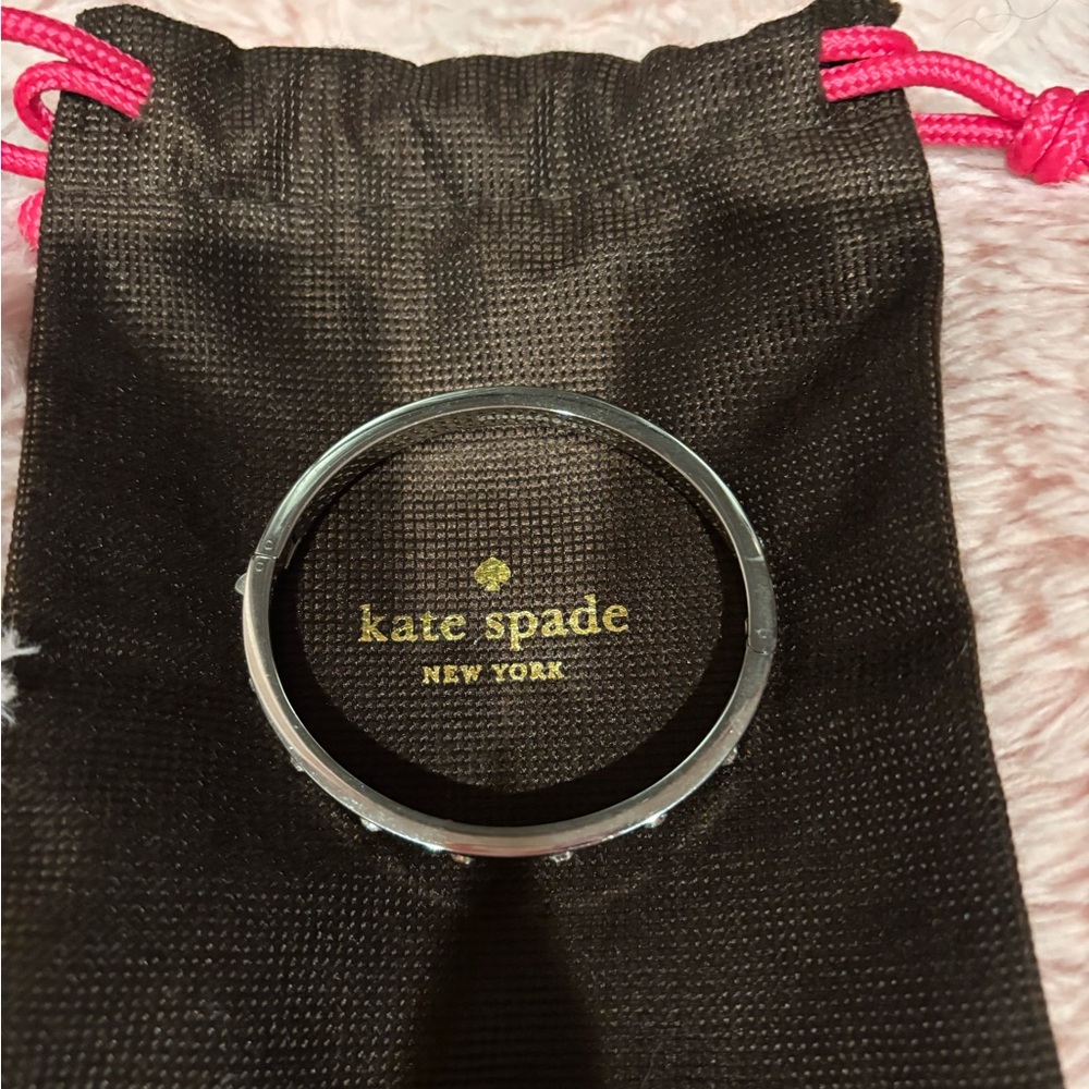 Kate Spade Silver Set in Stone Bangle - Picture 6 of 6